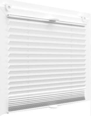 Plissee Faltrollo inkl. Klemmträger weiss 55x120 cm Jalousie Image