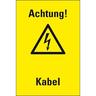 Schild I Warn-Kombischild Achtung! Kabel, Kunststoff, 200x120mm