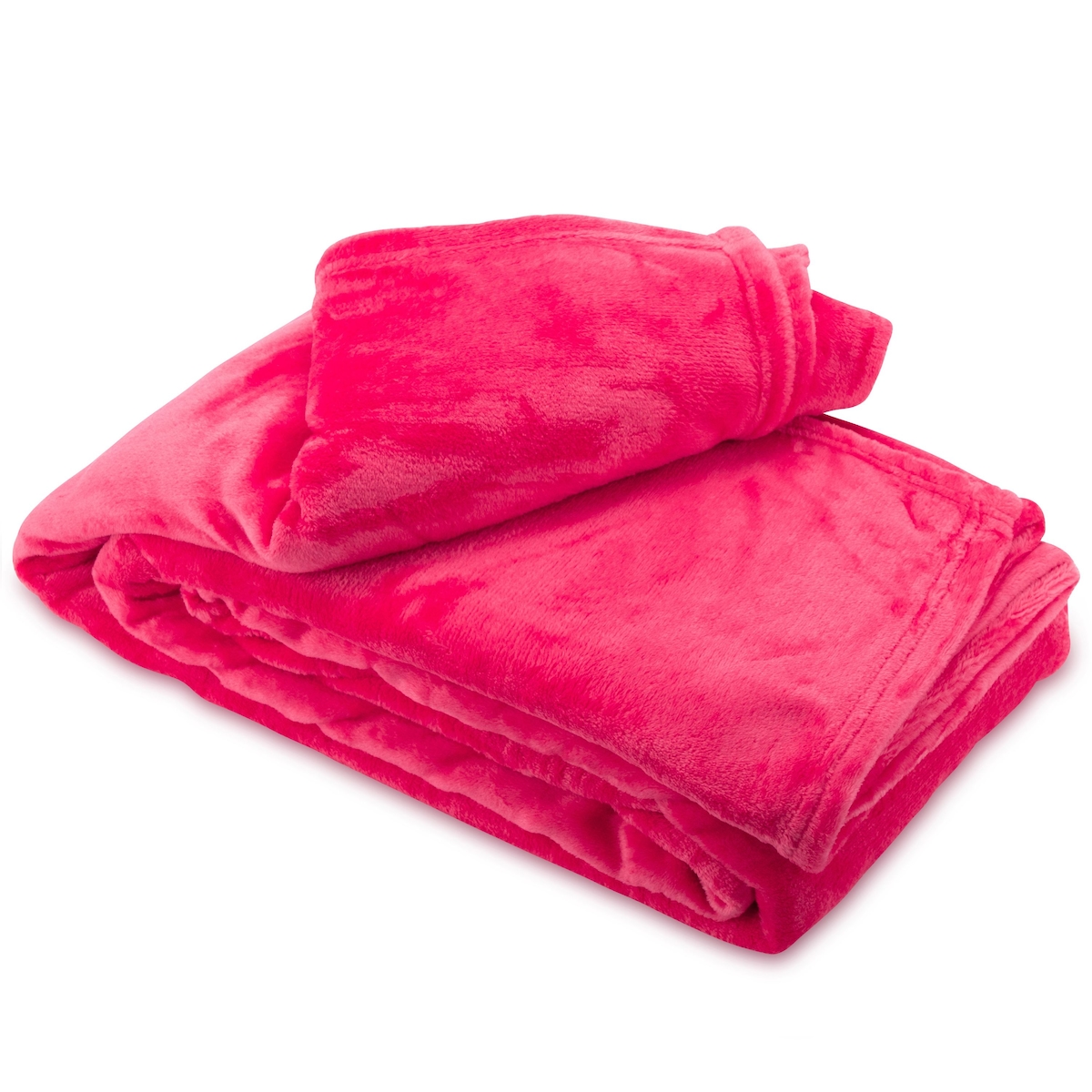 Leonado Vicenti Kuscheldecke Rosa 220x240 cm Wolldecke Fleece extra weiche Wohndecke Sofa Image