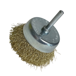 Vago-Tools Topfbürsten 75mm Messingbeschichtet mit Schaft 12x Image