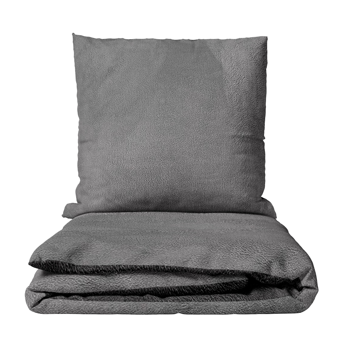 Leonado Vicenti Bettwäsche 200x200 cm Fleece Grau Anthrazit Wendeseite Winter warm Image