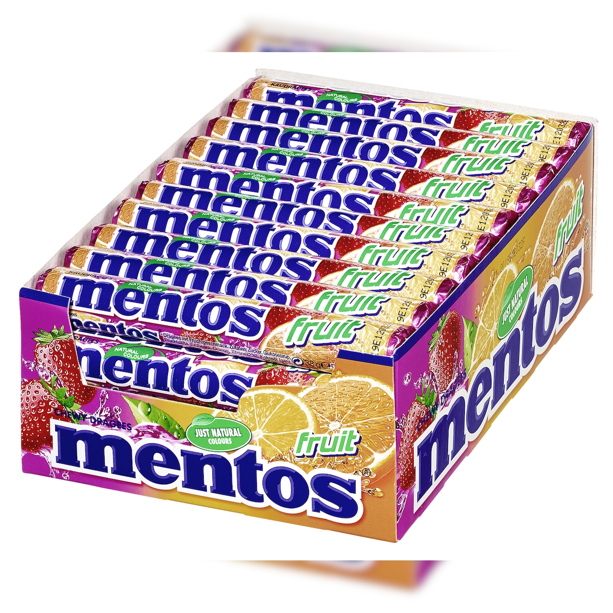 Mentos Dragees Fruit 40 x 38 g (1,52 kg) Image