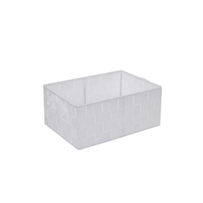 Mendler Aufbewahrungskorb HWC-C37, Dekokorb Korb Körbchen Aufbewahrung Regalkorb Deko 14x31x23cm ~ weiß Image