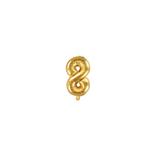 Folienballon gold Zahl 8