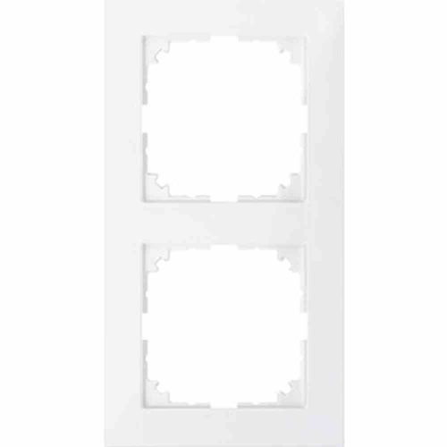 Merten M-Pure Rahmen, 2f, polarweiß, glänzend, Kunststoff, geeignet für Geräteeinbaukanal, geeignet für Unterputz-Installation Image