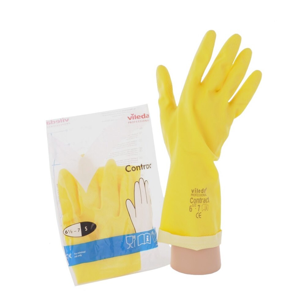 Vileda Professional Contract - der Ökonomische Naturlatex-Handschuh Gr XL Size 9 Image