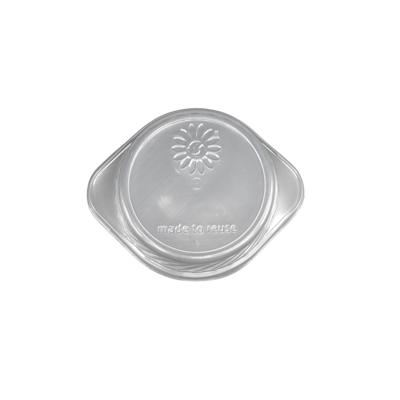 12x runde Mehrweg-Deckel transparent für Suppenterrinen
