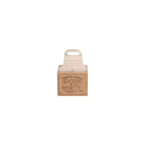cosy & trendy weinflaschehalter 18,5×18,5xh27cm holz
