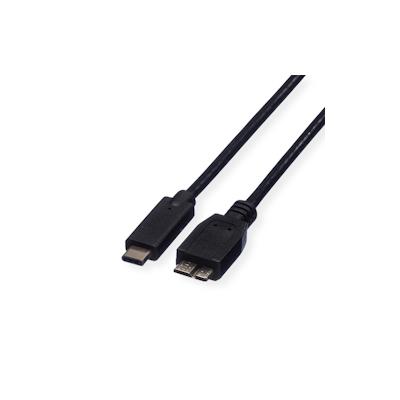 ROLINE USB 3.2 Gen 1 Kabel, C-Micro B, ST/ST, schwarz, 1 m Image
