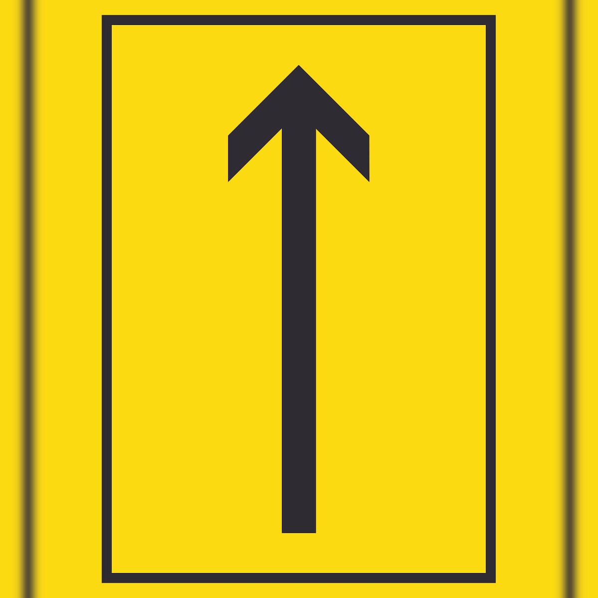 Richtungspfeil hoch Schild hochkant schwarz gelb Pfeil A5 (148x210mm) Image