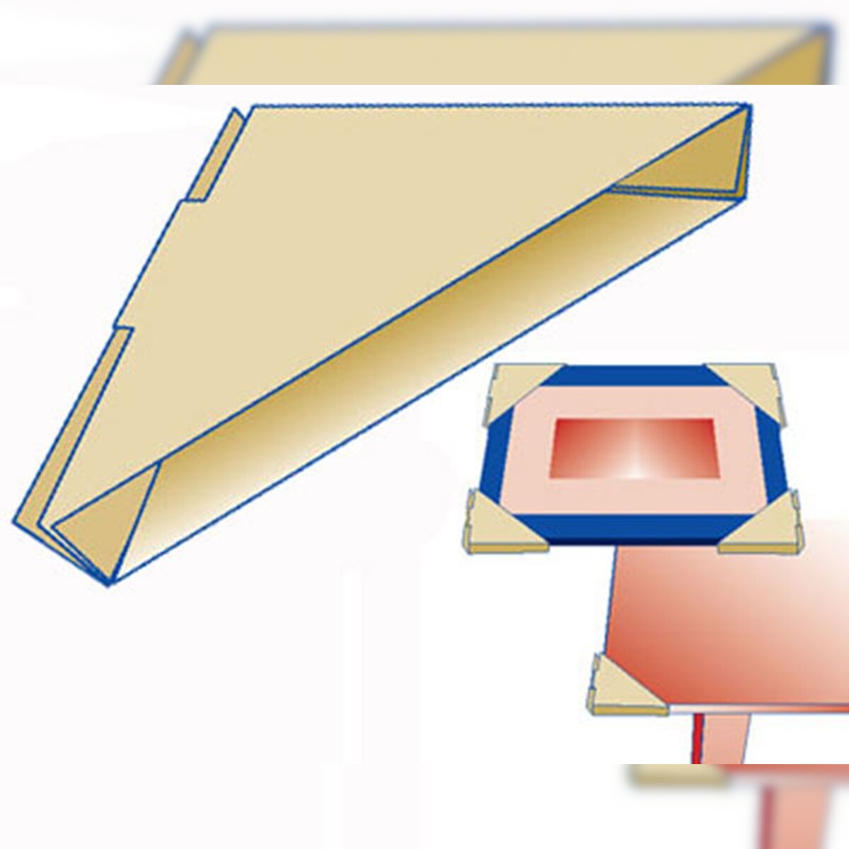 VEPATIM 16x Eckenschutz-Set für Bilder Spiegel Tische Platten Image