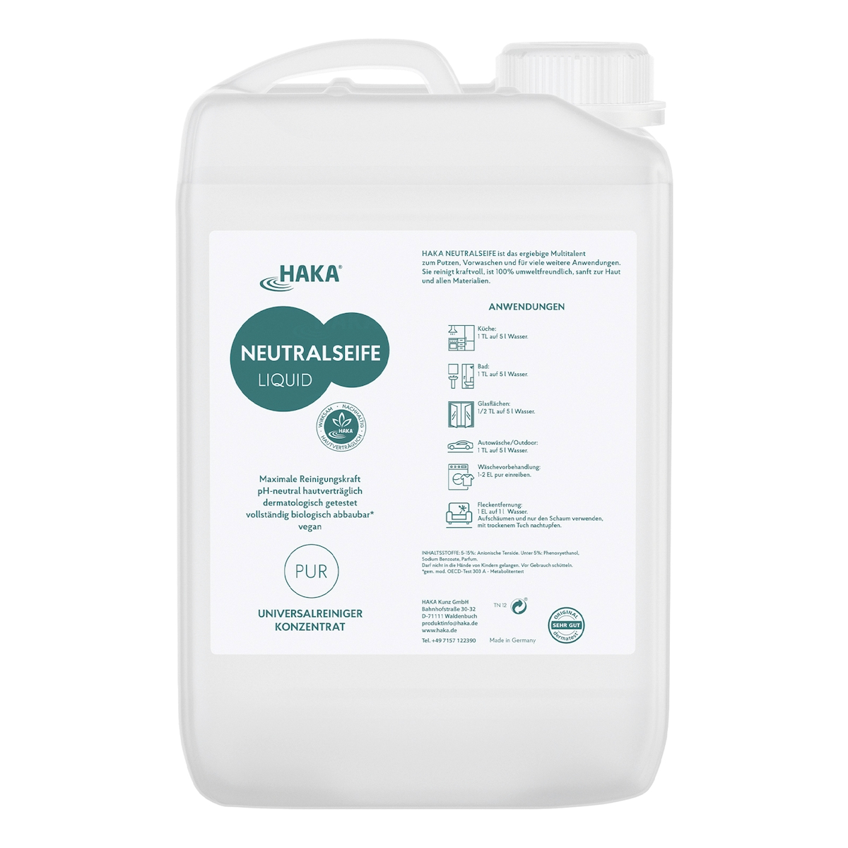 HAKA Neutralseife Liquid 3l Reinigungsmittel Allzweckreiniger ph neutral flüssig Image