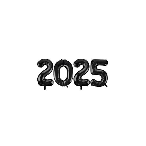 Folienballon 2024 schwarz Silvester XL