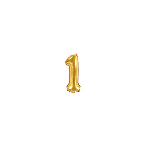 Folienballon gold Zahl 1