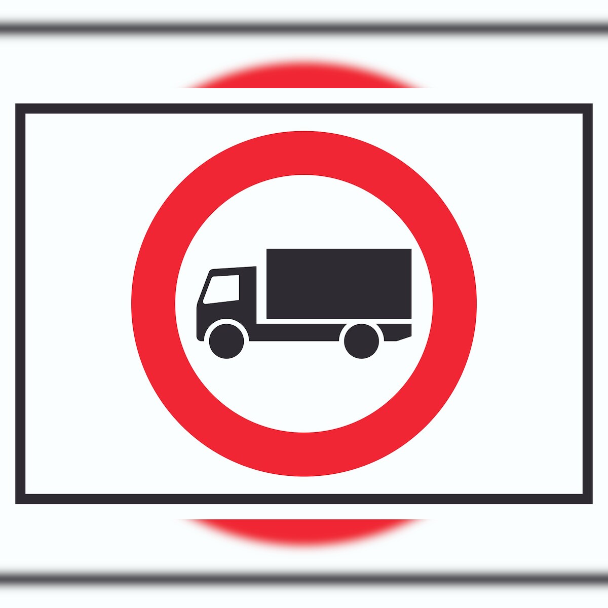 LKW Durchfahrt verboten Symbol Schild A3 (297x420mm) Image