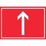 Richtungspfeil hoch Schild waagerecht weiss rot Pfeil A6 (105x148mm)