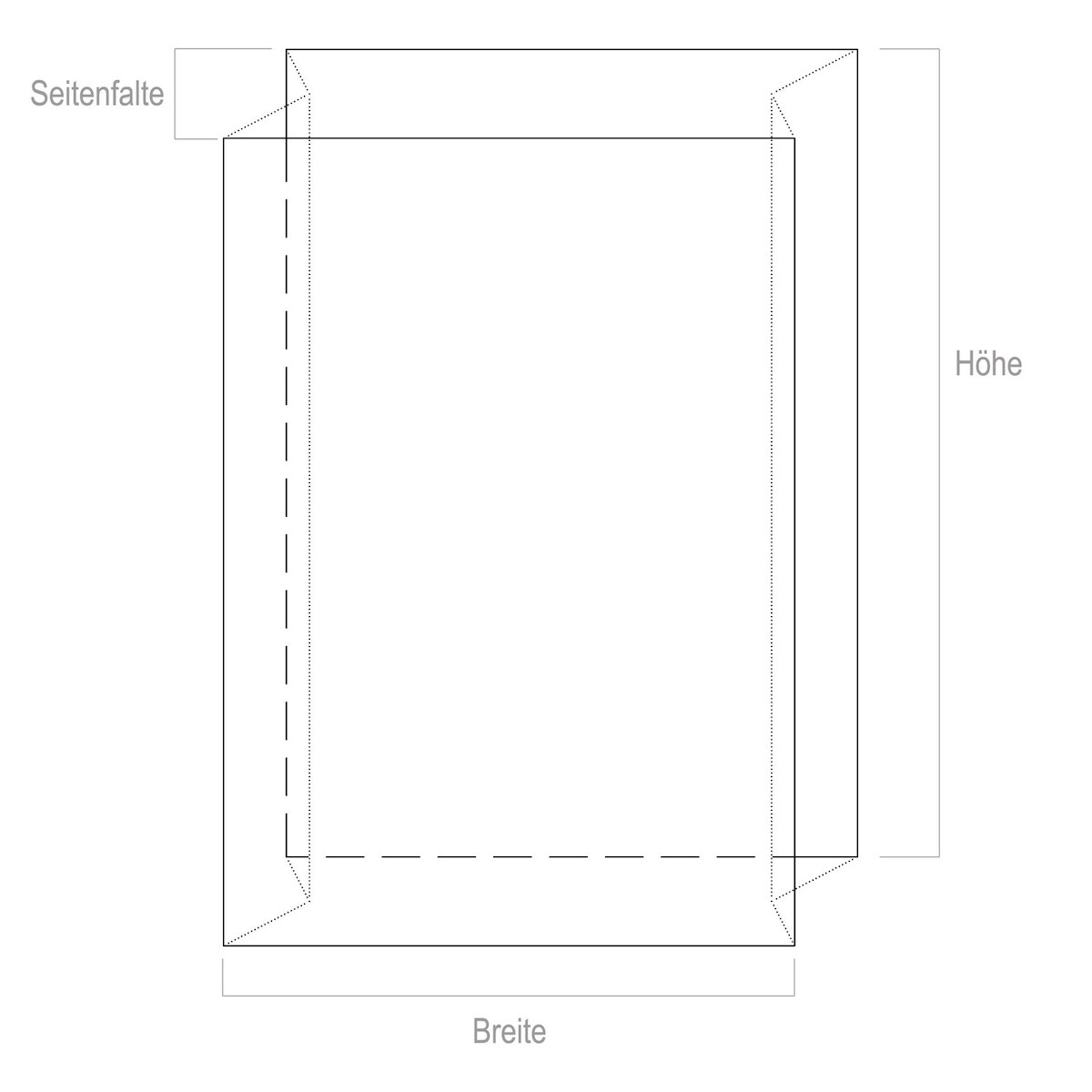 VEPATIM Seitenfaltensack 1250+850x2400mm LDPE transparent trüb 80 my Image