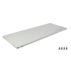 Zusatz-Fachboden für PROREGAL Fachbodenregal MULTIplus150 Stecksystem | BxT 130x30cm | Inkl. 4 Fachbodenträgern | Fachlast 150kg | Lichtgrau Image