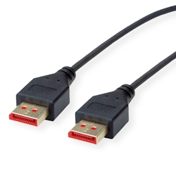ROLINE DisplayPort Kabel, v1.4, DP ST - ST, SLIM, schwarz, 1 m Image