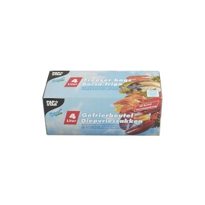 Papstar Gefrierbeutel, 4 L, 40 cm x 25 cm, TRANSPARENT, 60 Stück Image