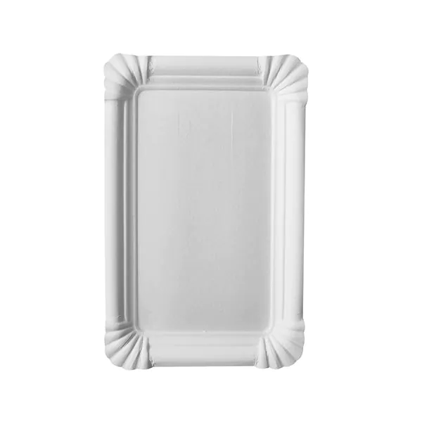 PAPSTAR 250 Teller, Pappe "pure" eckig 13 cm x 20 cm weiss
