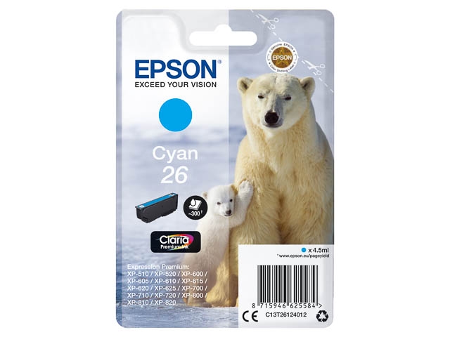 Tinten EPSON C13T26124012 EPSON XP600 TINTE CYAN ST Image