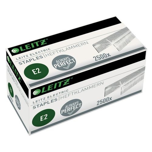 Leitz Electric E2 Heftklammern E2 55690000 Verzinkter Stahl Silber 2500 Heftklammern Image