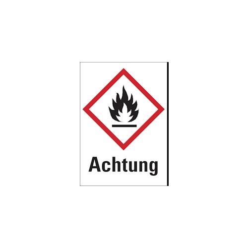 Aufkleber Gefahrstoffetiketten – Flamme (GHS 02) – 105 x 148 mm Folie selbstklebend