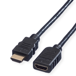 VALUE HDMI High Speed Verlängerungskabel, mit Ethernet, ST-BU, 1 m Image
