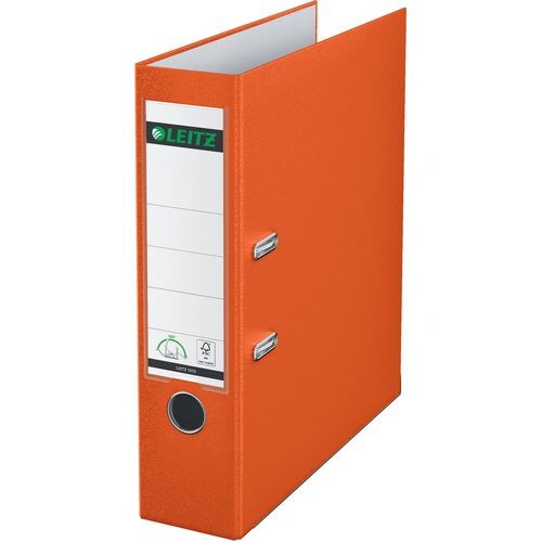 Leitz 180° Breit Ordner DIN A4 82 mm Orange 2 Ringe 1010 PP (Polypropylen) Glatt Hochformat Image