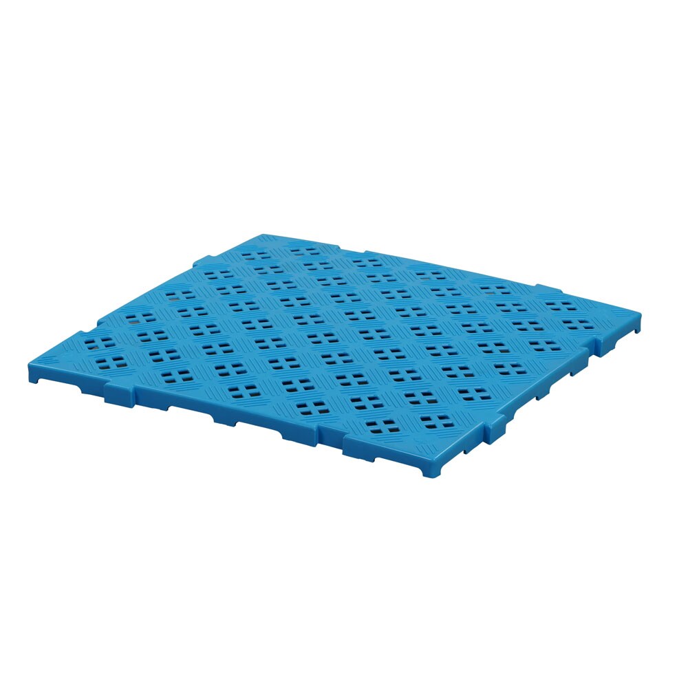 Kunststoff Bodenrost Bodenplatte für Sauna/Garten/Poolbereich 500 x 500 x 25 mm Blau Image