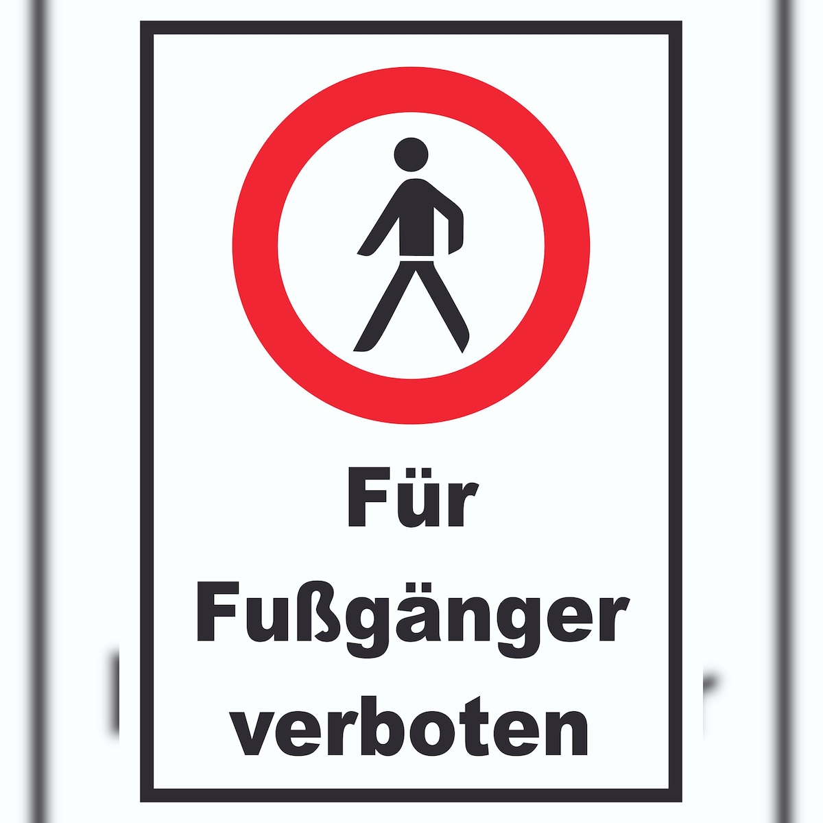 Für Fußgänger verboten Schild A5 (148x210mm) Image