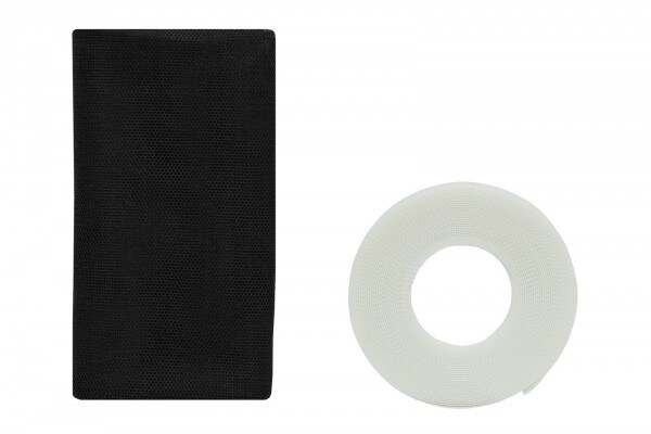 Klettband Fliegengitter 150x180 cm schwarz, Insektenschutz Klebeband Image