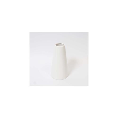 Vase Tischvase Tischdeko Trapezform Trapez Tischvase weiß Ø 10.5 x 19.5 cm
