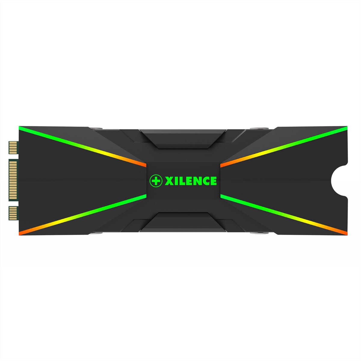 Xilence M2SSD.B.ARGB M.2 2280 SSD PCIe NVMe/SATA Kühler, 3PIN ARGB 5V, Passiv Image