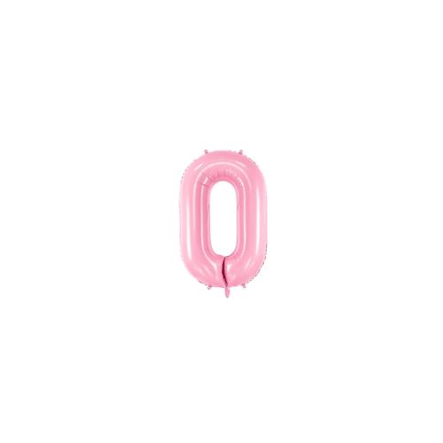 Folienballon Zahl 0 rosa