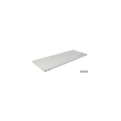 Zusatz-Fachboden für PROREGAL FachbodenregalMULTIplus85 Stecksystem | BxT 100x30cm | Inkl. 4 Fachbodenträgern | Fachlast 85kg | Lichtgrau