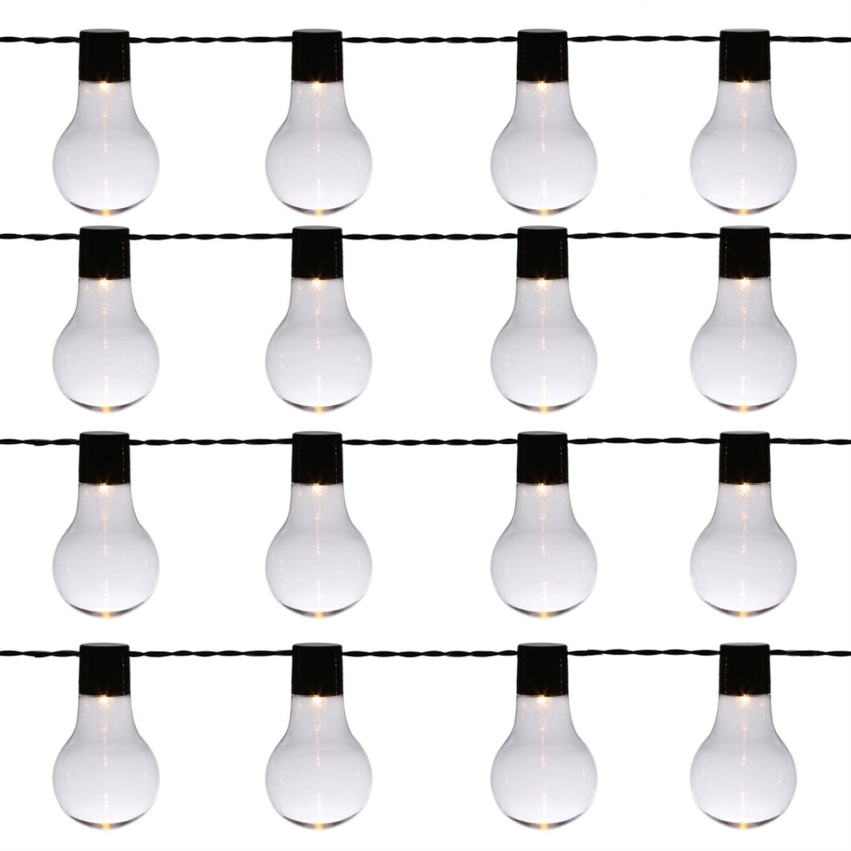MARELIDA LED Party Garten Lichterkette 16 Glühbirnen transparent 4,5m für Außen Garten Image