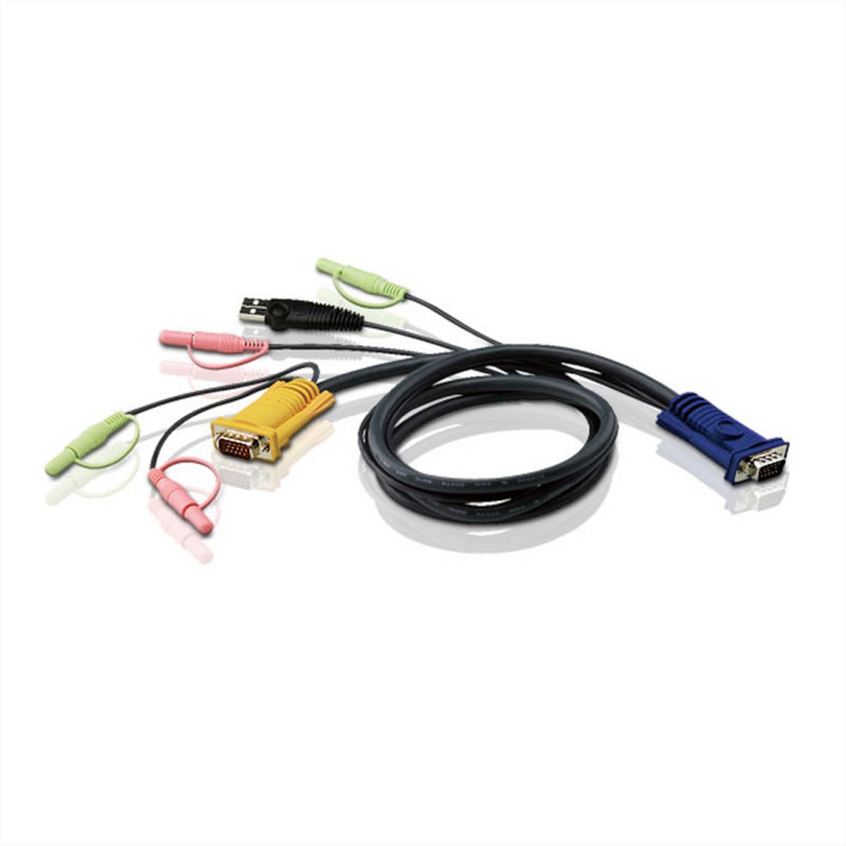 ATEN 2L-5302U KVM Kabel VGA, USB und Audio, schwarz, 1,8 m Image
