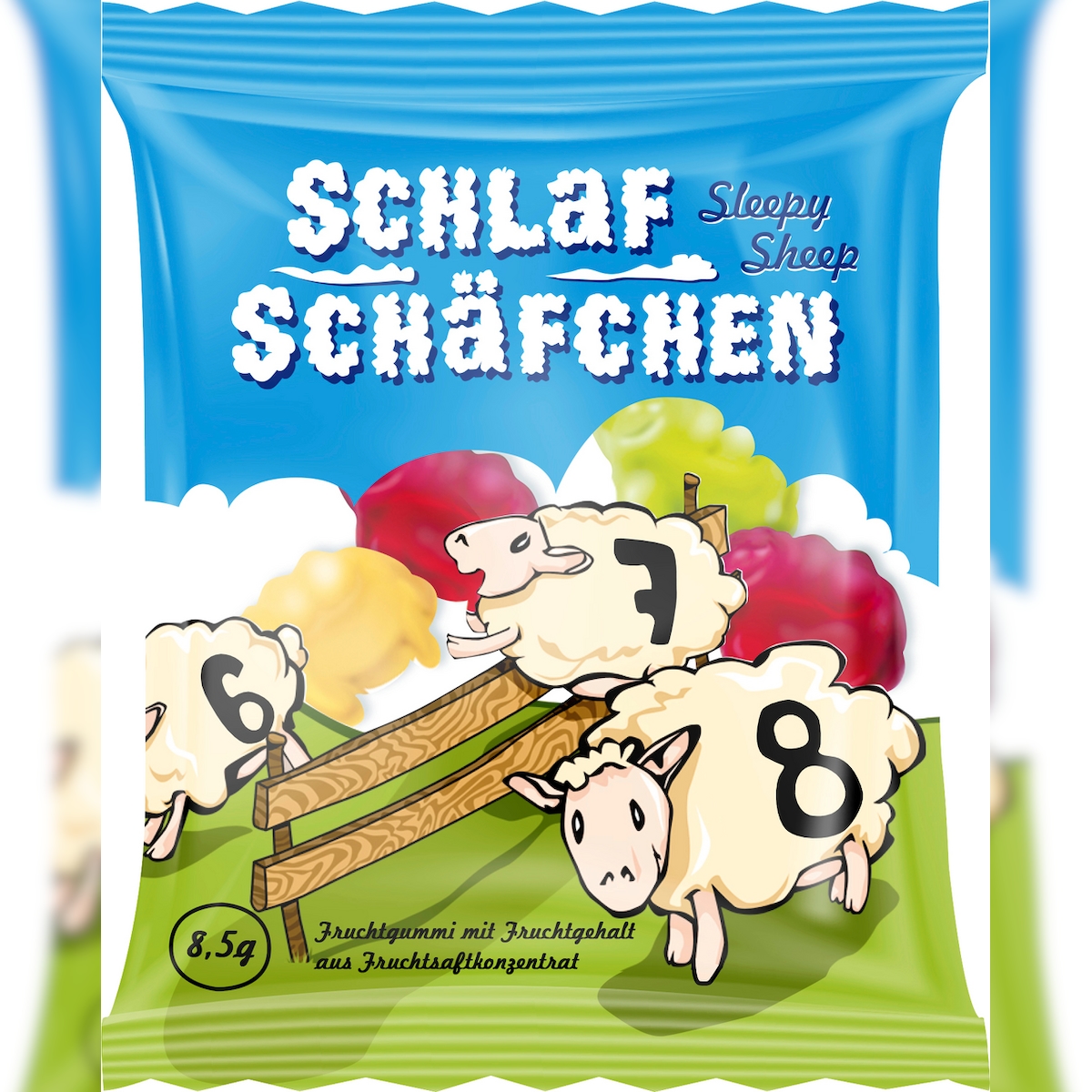 Hellma Fruchtgummi Mini Schlafschäfchen 100 Portionen x 8,5g (850 g) Image