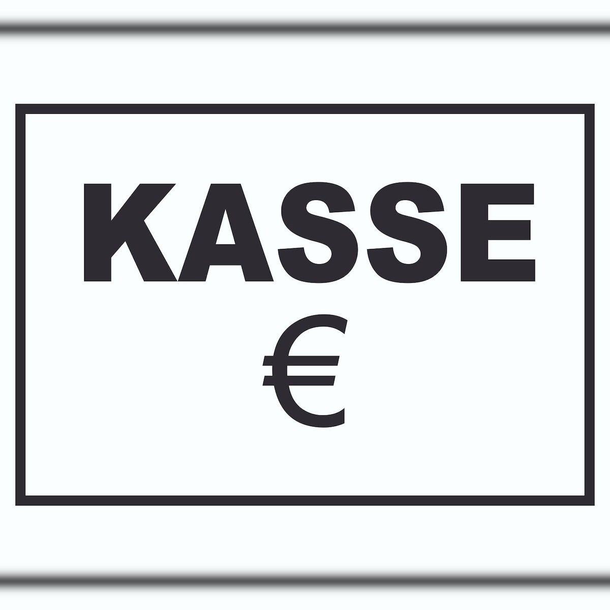 Kasse Schild A5 Rückseite selbstklebend Image
