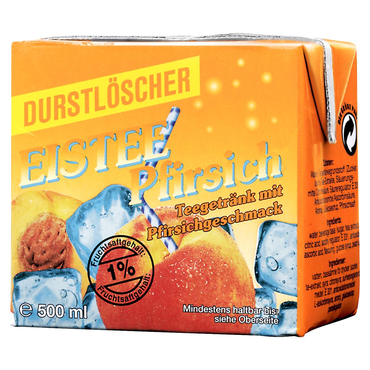 Durstlöscher Eistee Pfirsich 12 x 0,5 l (6 l) Image