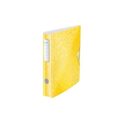 LEITZ Ordner WOW Activ A4, 65mm Rücken, gelb. Brillante WOW Farben. 180° Ordner Präzisionsmechanik. Austauschbares Rückenschild. Maße: 318 x 312 mm. Image