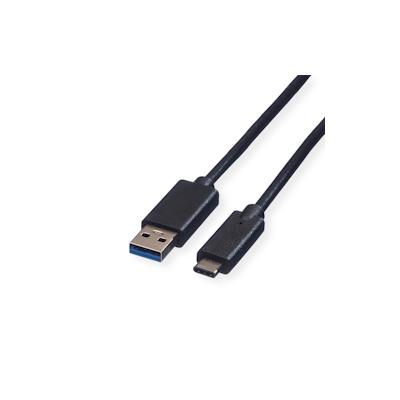 ROLINE USB 3.2 Gen 1 Kabel, A-C, ST/ST, schwarz, 0,5 m