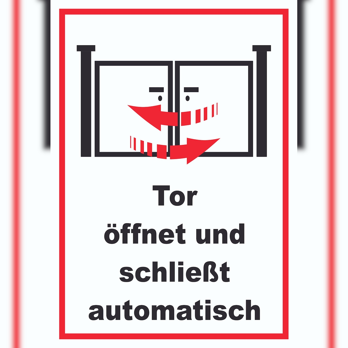 HB-Druck Tor öffnet und schließt automatisch Schild A6 (105x148mm) Image