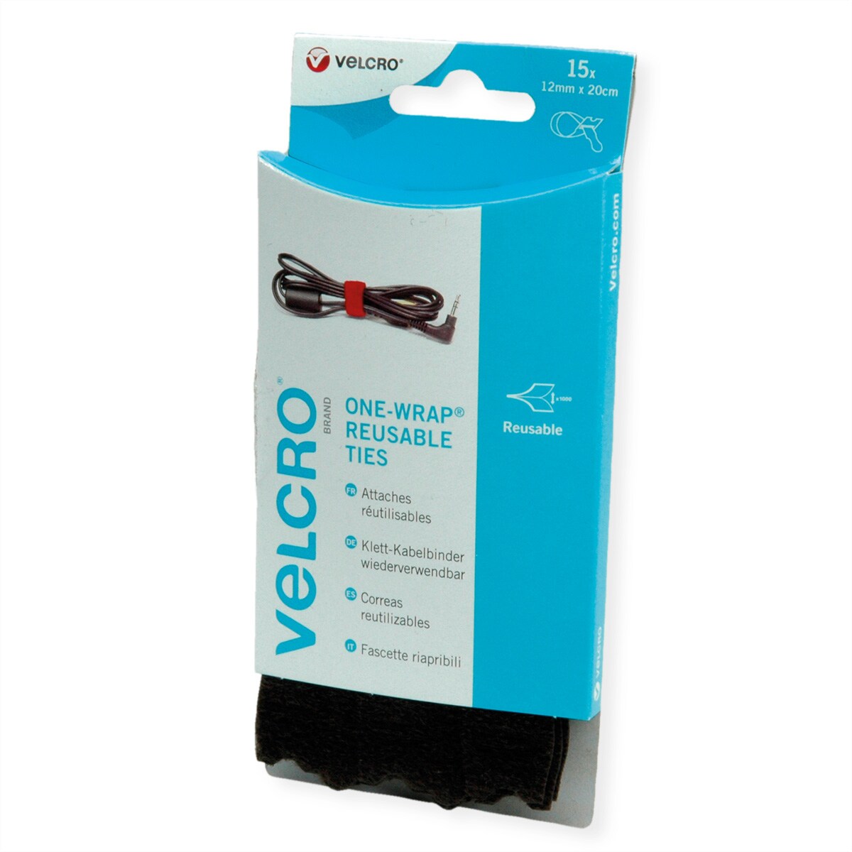 VELCRO® ONE-WRAP® Wiederverwendbare Klettstreifen ONE-WRAP® Streifen 12mm x 20cm Image