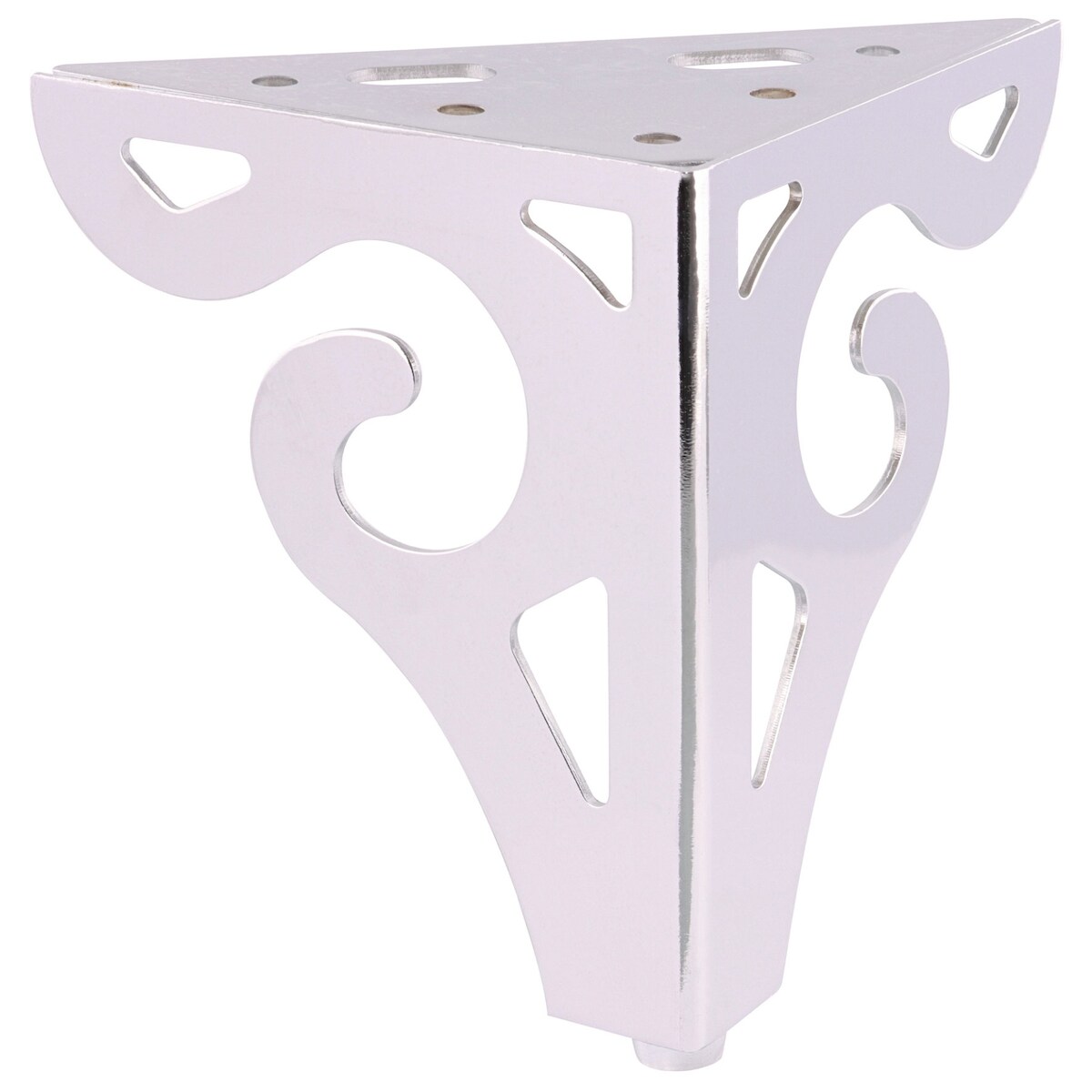 WAGNER Möbelfuß SOFA WING - 10 x 10 x 12 cm, Stahl verchromt, 1 Noppe, Anschraubplatte, für Palettensofa - 12043001 Image