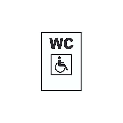 WC Behinderten Schild A4 Rückseite selbstklebend