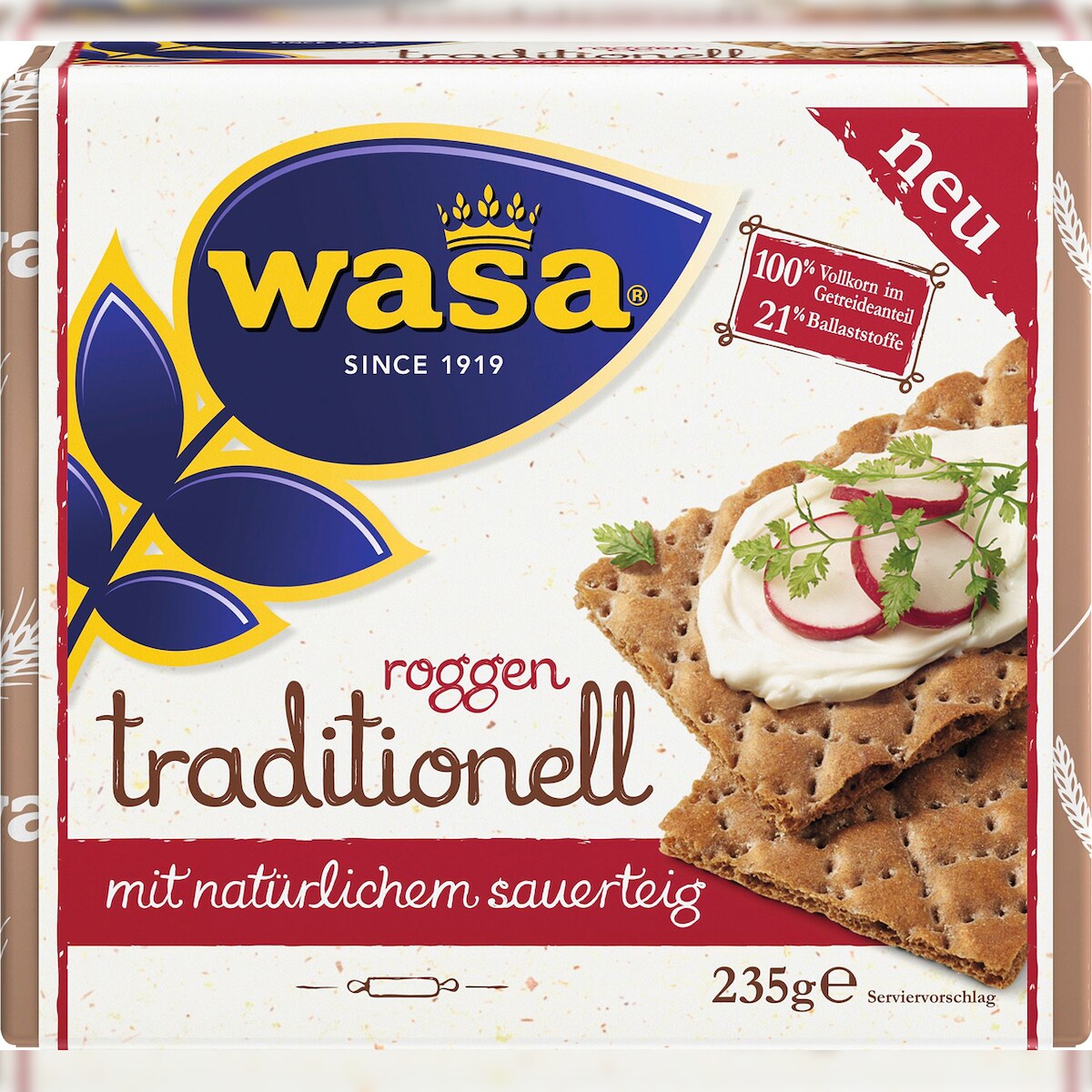 Wasa Knäckebrot Roggen Traditionell (235 g) Image