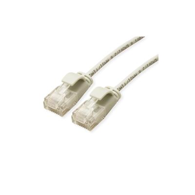 ROLINE UTP DataCenter Patchkabel Kat.6A (Class EA), LSOH, slim, grau, 0,15 m